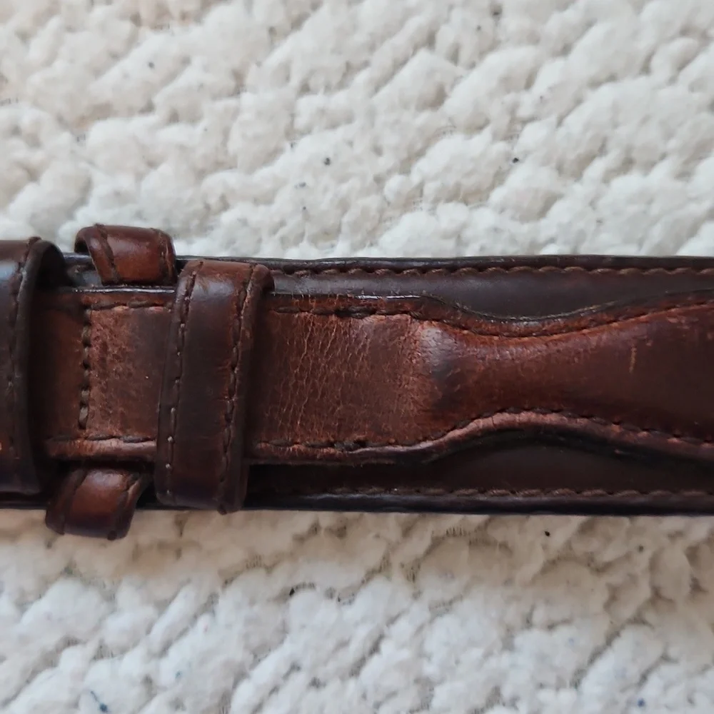 Cabela's Geuine Tooled Leather Western Cowboy Belt Size 34 Gorpcore Ranch Rodeo